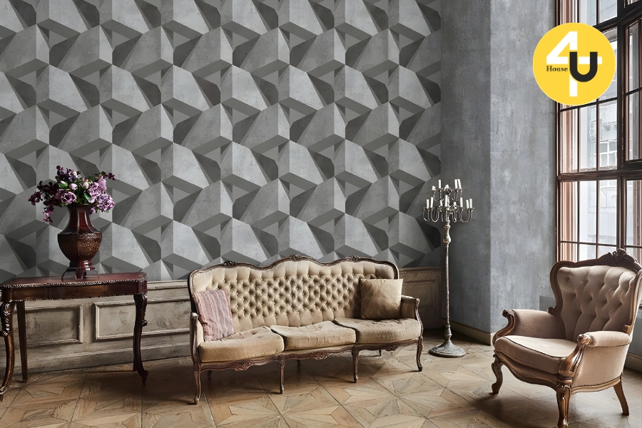 Biến Bức Tường Đơn Điệu Thành Điểm Nhấn Với Giấy Dán Tường 3D