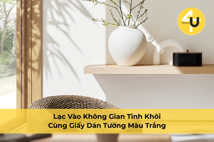 Lạc Vào Không Gian Tinh Khôi Cùng Giấy Dán Tường Màu Trắng